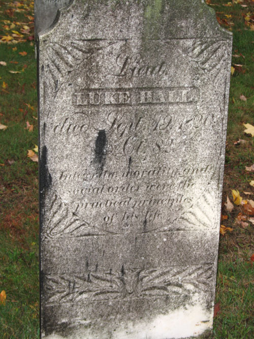 Lt. Luke Hall gravestone